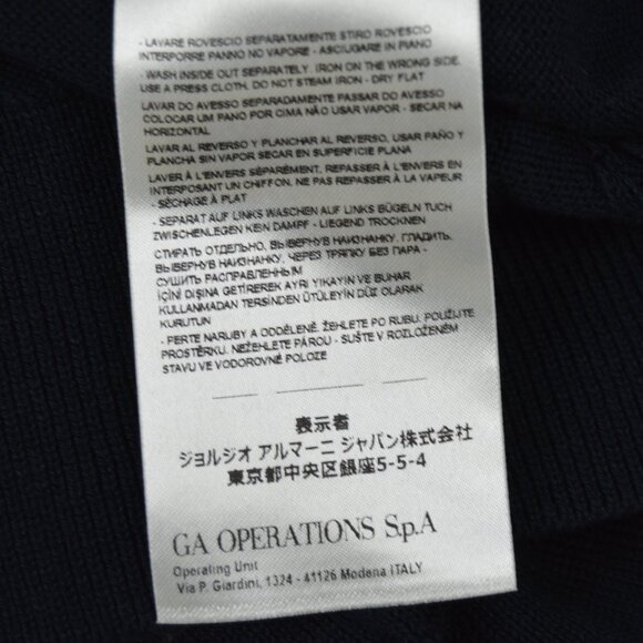 Armani Exchange Navy Oblique Logo Pullover Sweater Size Medium NWT - Picture 13 of 16